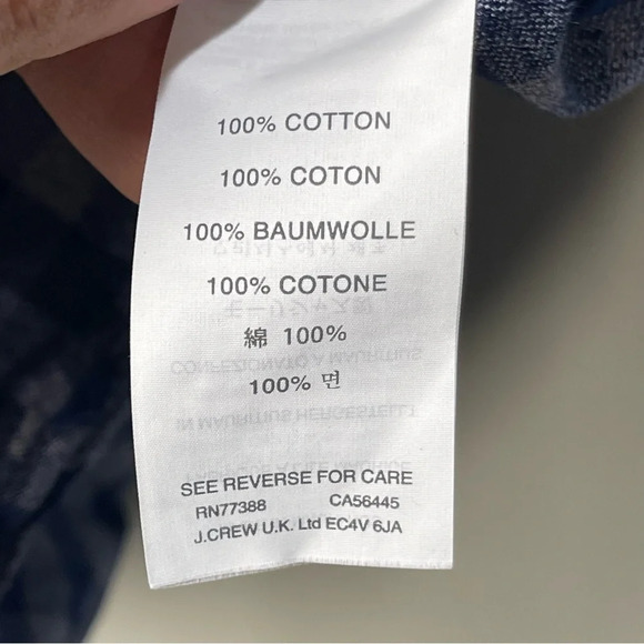 Men's J Crew Blue Plaid Slim Fit Long Sleeve Button Down Shirt Size Small - Picture 3 of 6